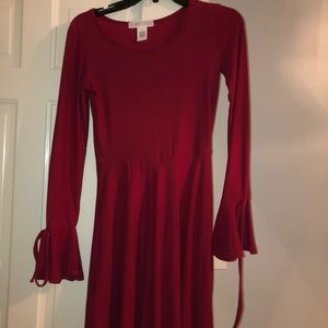 Red winter dress